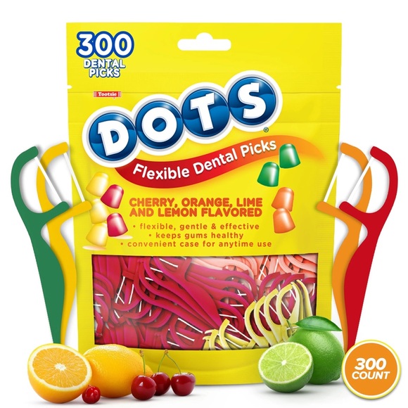 Dental Floss Picks Flavored Dots or Razzles - Picture 2 of 14